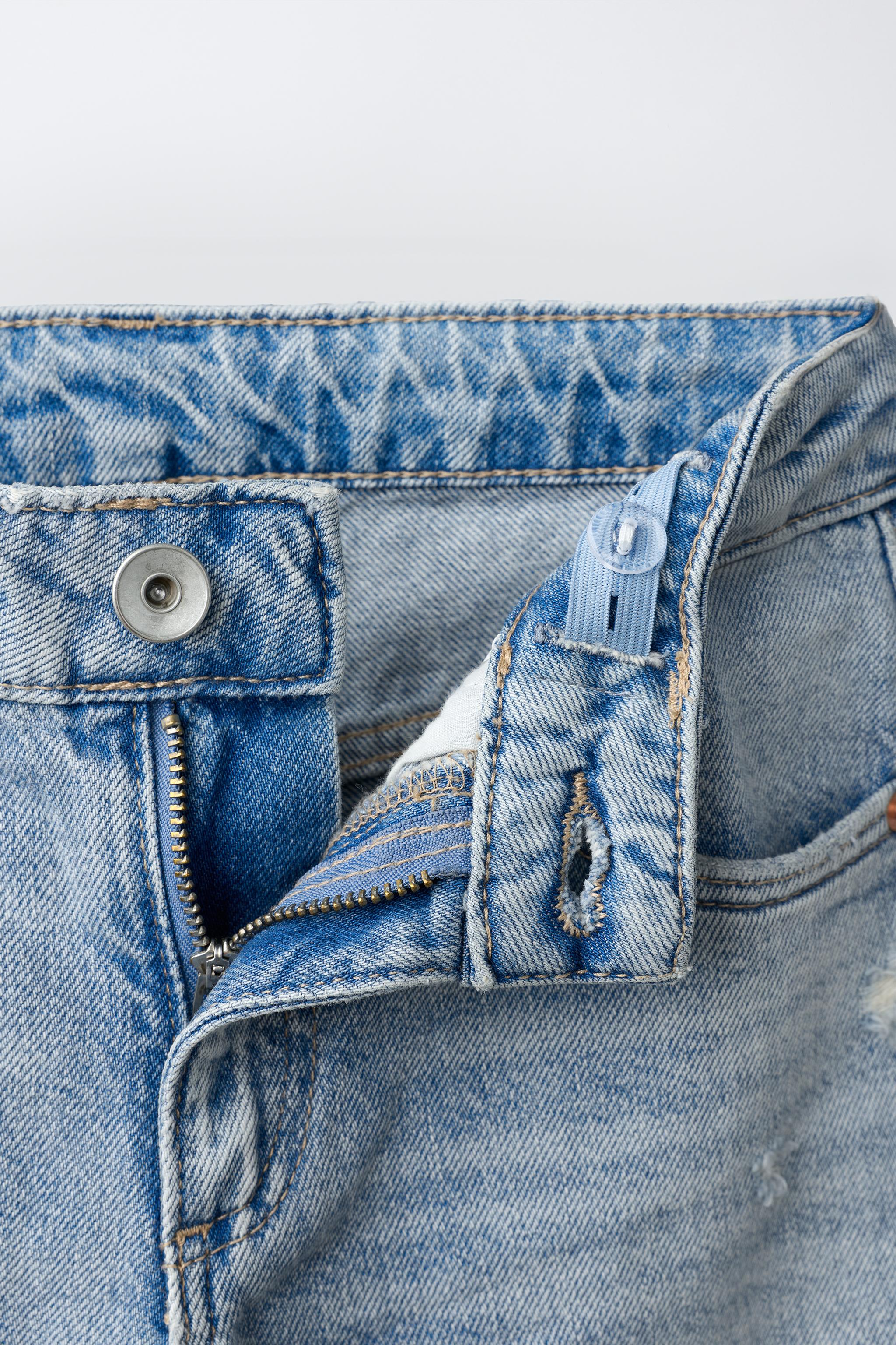 ROLLED-CUFF STRAIGHT JEANS
