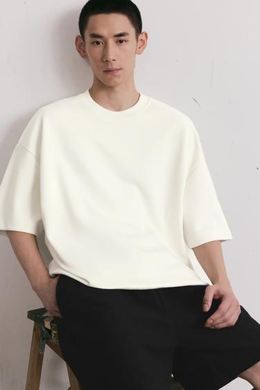 TECHNICAL INTERLOCK SWEATSHIRT - Oyster-white by Zara