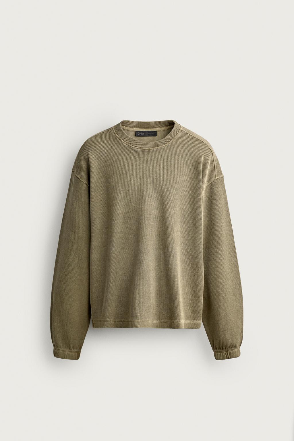 RELAXED FIT TEXTURED SWEATSHIRT