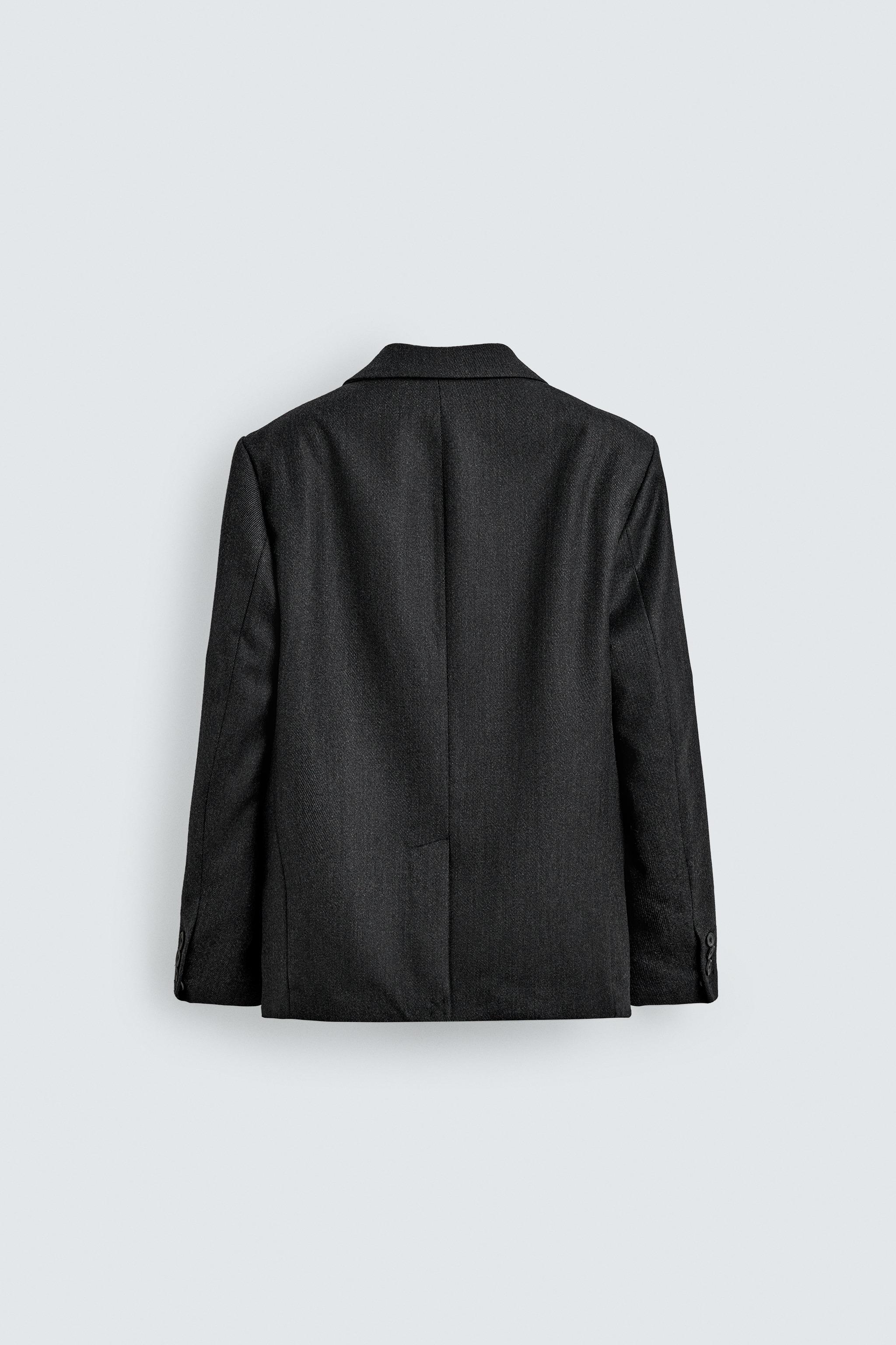 100% WOOL TWILL SUIT BLAZER AARON LEVINE X ZARA