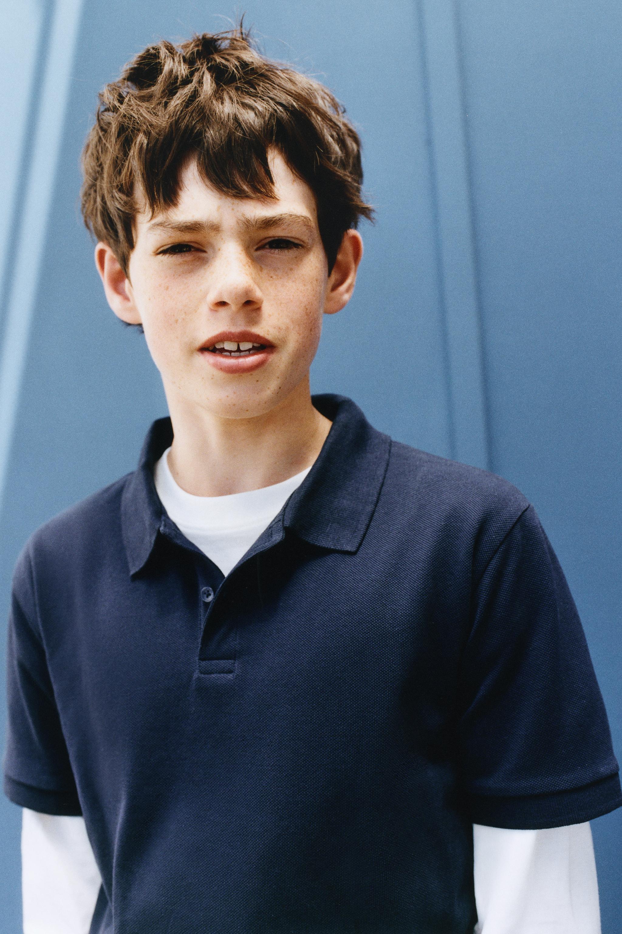 BASIC PIQUÉ POLO — Blue