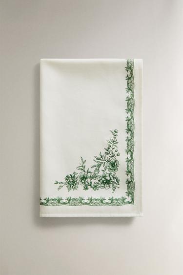 PRINTED SATEEN TABLE RUNNER - Greenish by Zara - Image 4