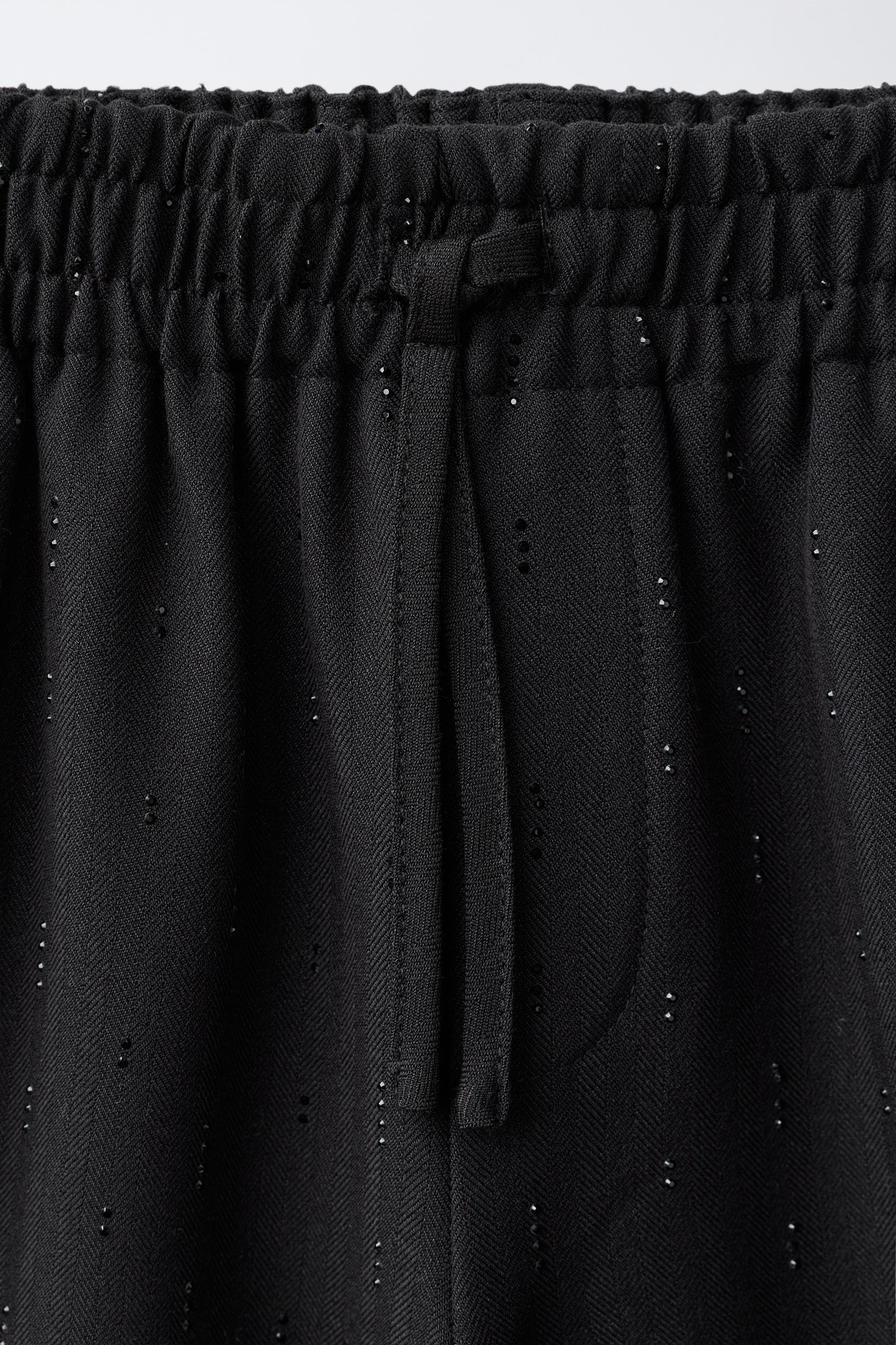 PANTALON WIDE LEG STRASS