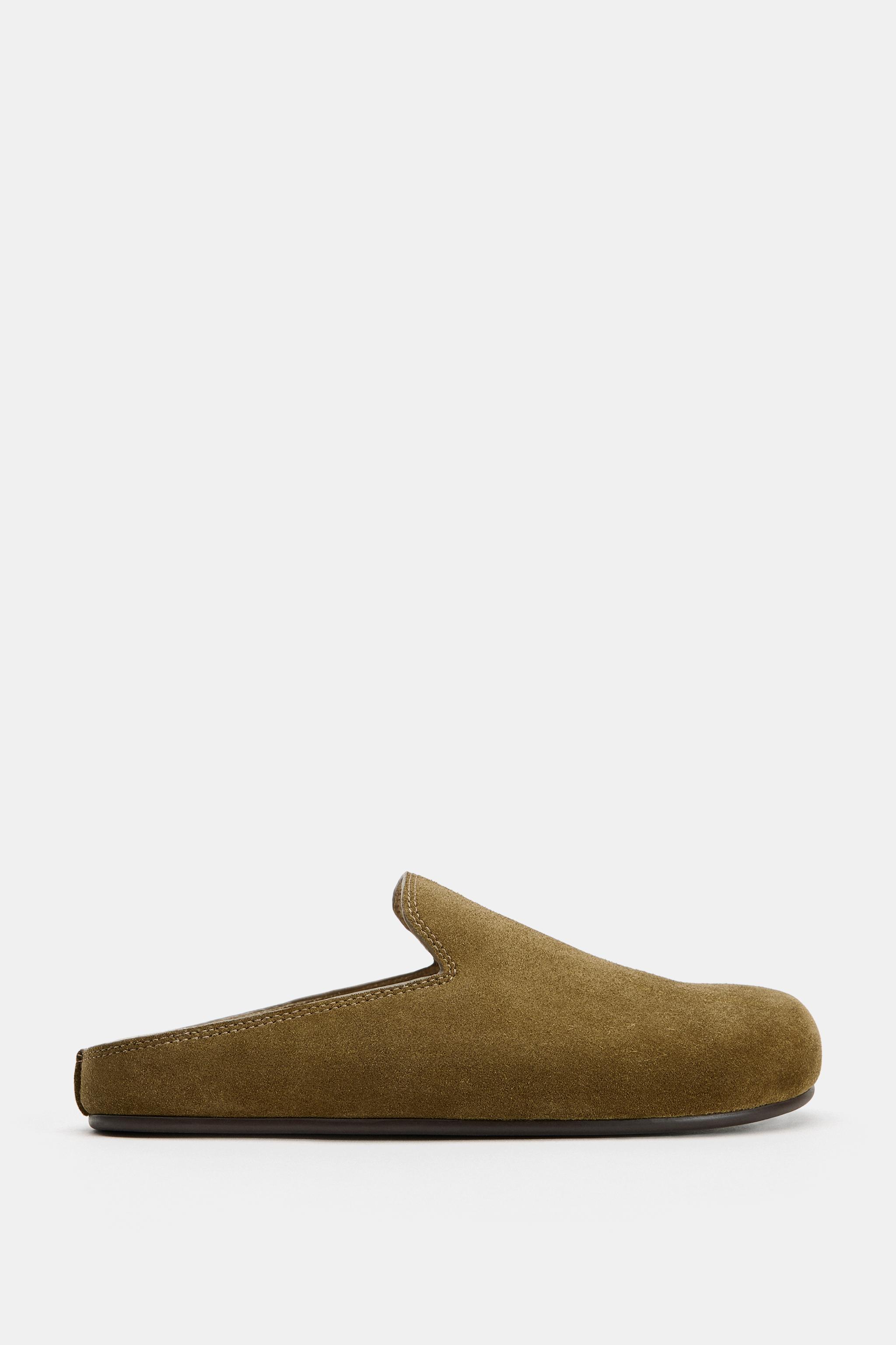CLOG SLINGBACK SHOES — Dark tan
