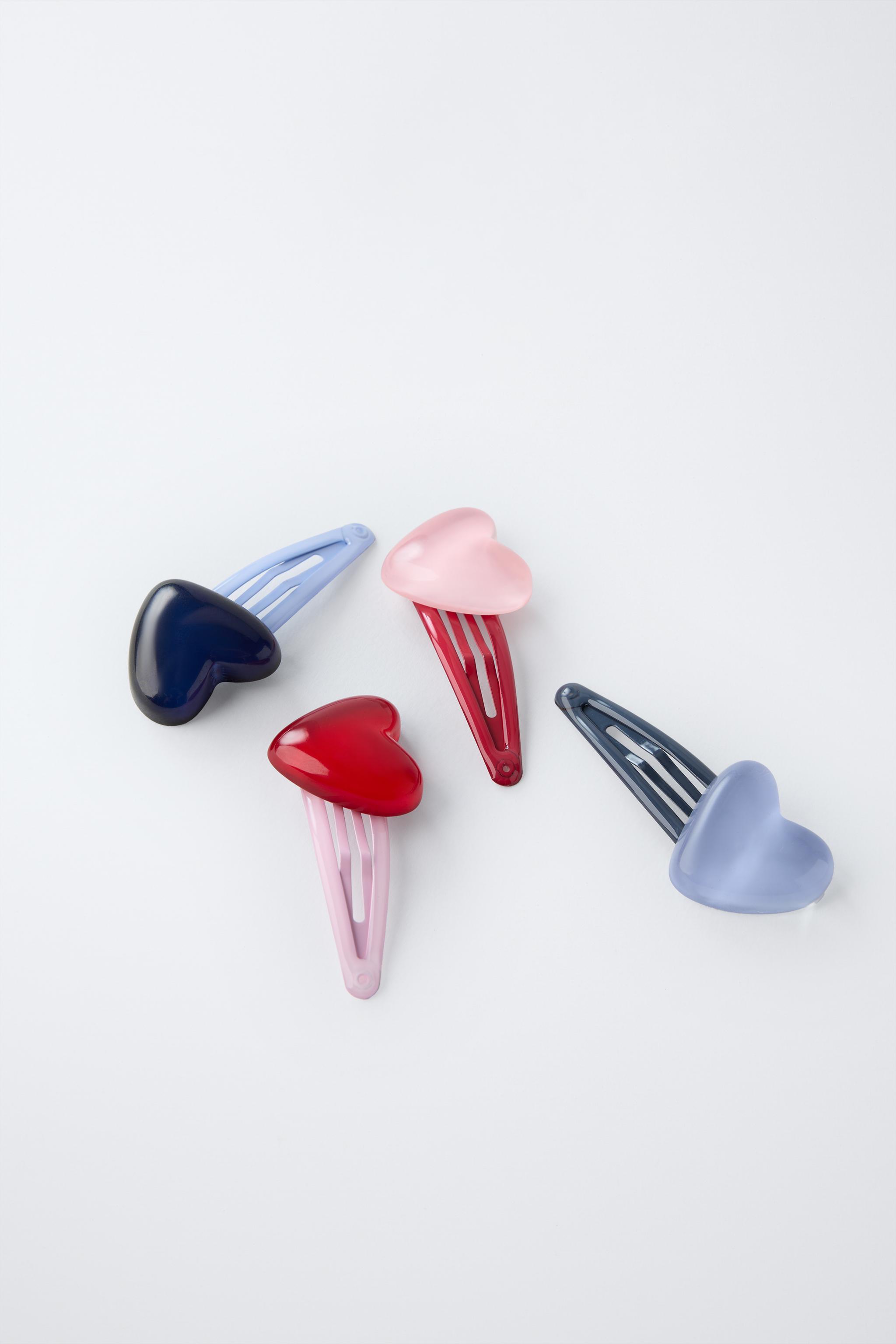 ハートヘアクリップ4個セット - レッド | ZARA Japan / 日本