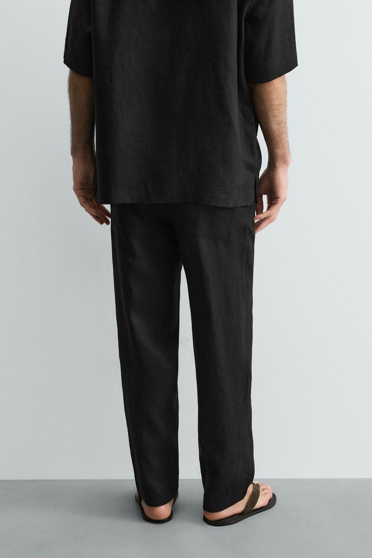 Pantalones 100% lino corte relajado 3
