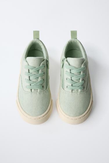 COTTON PLIMSOLLS - Green by Zara - Image 4