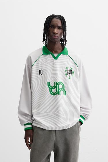 RETRO FOOTBALL POLO SHIRT - Oyster-white by Zara