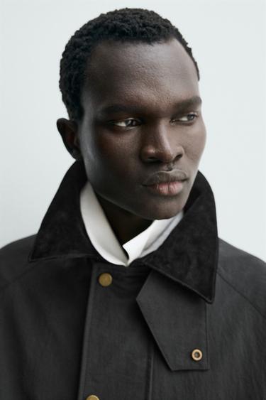 TECHNICAL JACKET WITH CONTRAST COLLAR - Black by Zara - Image 5