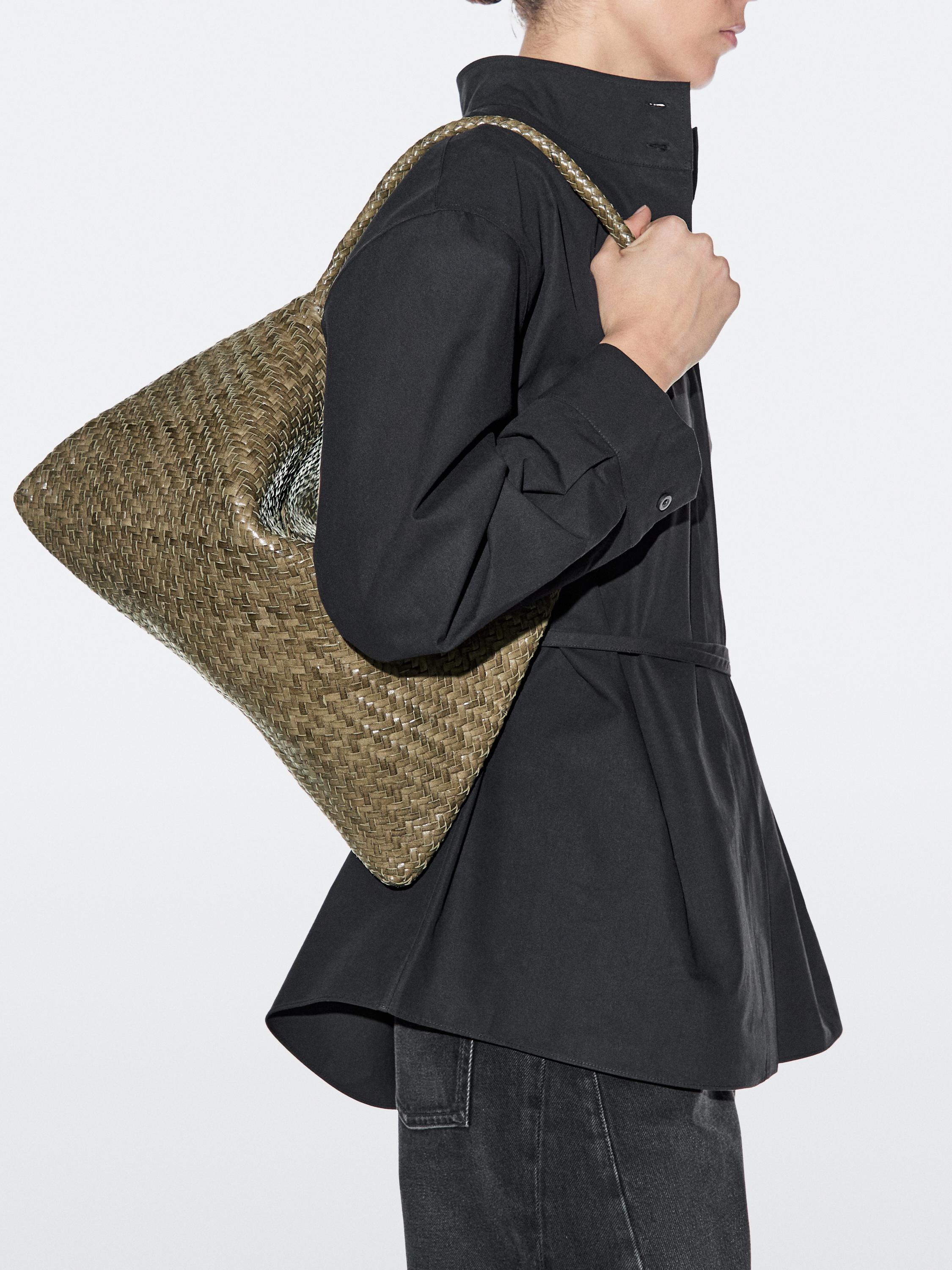 Sac à bandoulière en cuir tressé