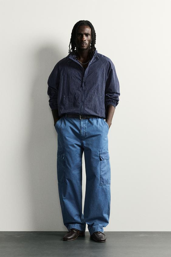 HOODED WINDBREAKER JACKET - Navy blue by Zara - Image 0