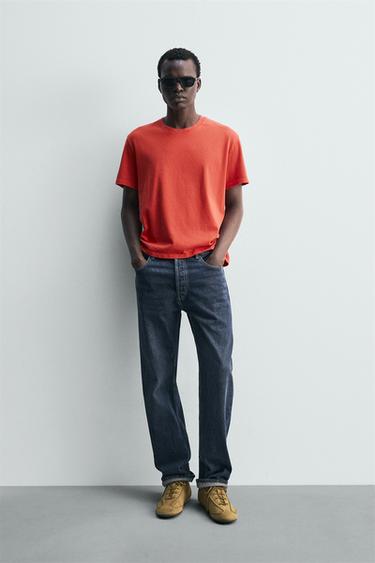 CROPPED FIT T-SHIRT - Red by Zara
