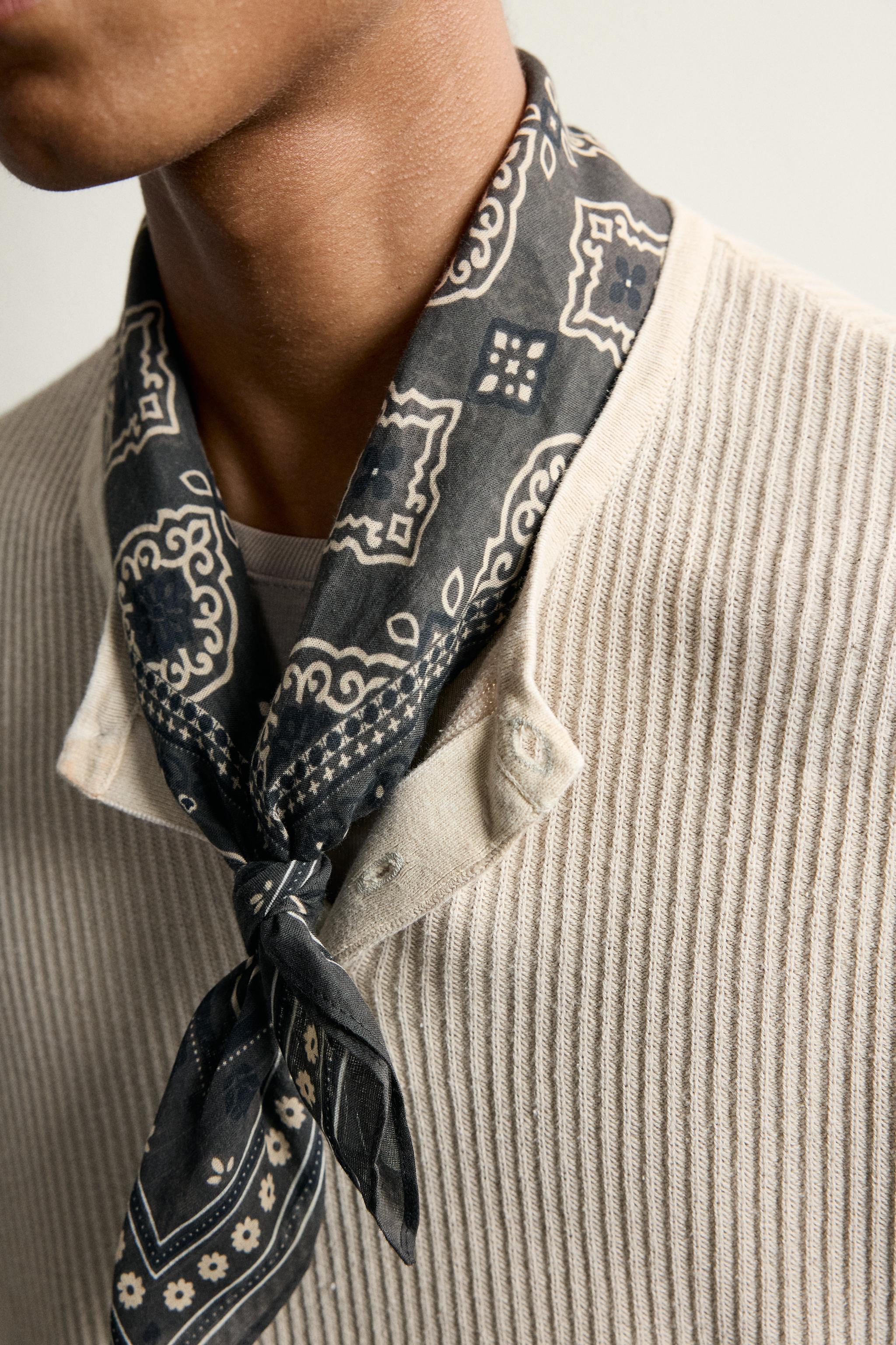 Zara Geometrik Desenli Bandana görsel 2