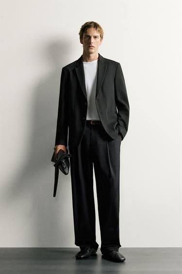 BLAZER TÉCNICA REGULAR FIT NON IRON - Negro de Zara