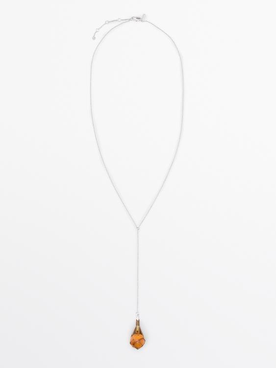 Necklace with glass droplet piece from Zara - $90