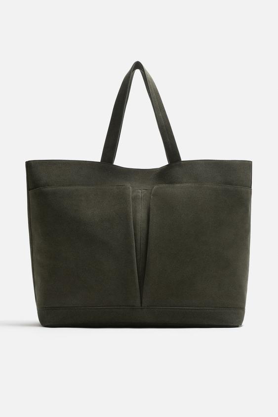 レザー トートバッグ - グリーン | ZARA Japan / 日本