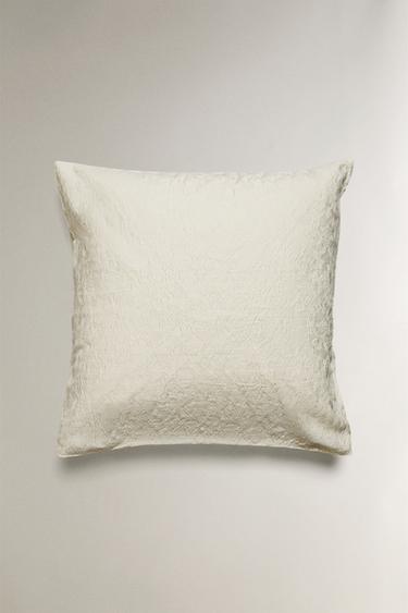 COTTON JACQUARD PILLOWCASE - Oyster-white by Zara - Image 1