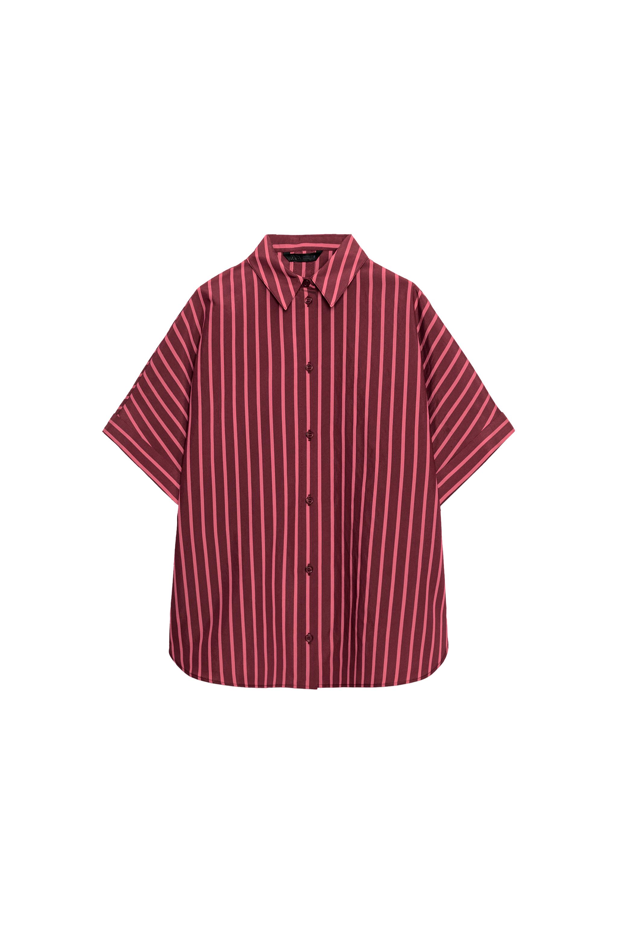 CHEMISE À RAYURES ET MANCHES COURTES