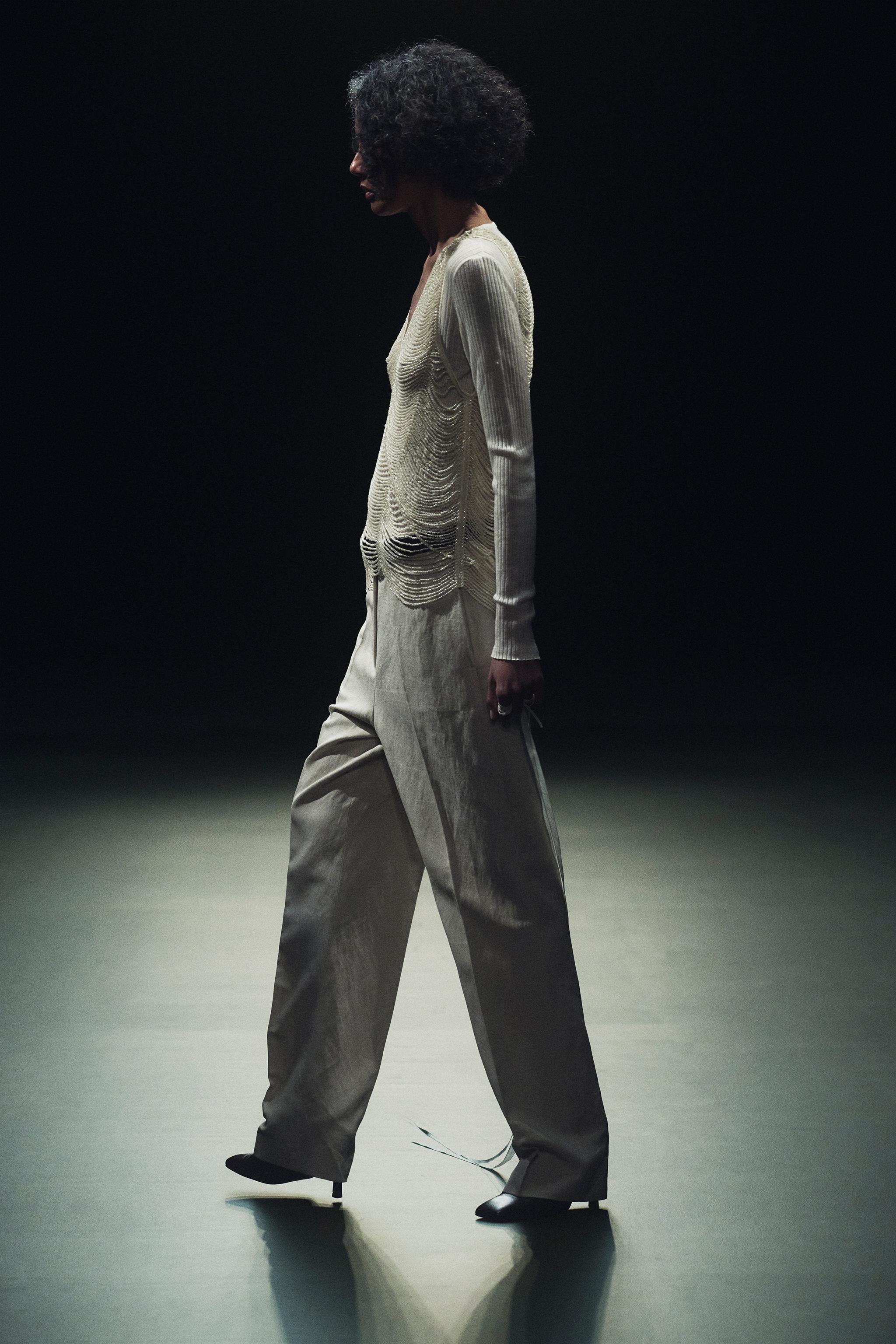 パンツ Sara WIDE LEG PANTS WITH OPENWORK EMBROIDERY - Pink | ZARA United States