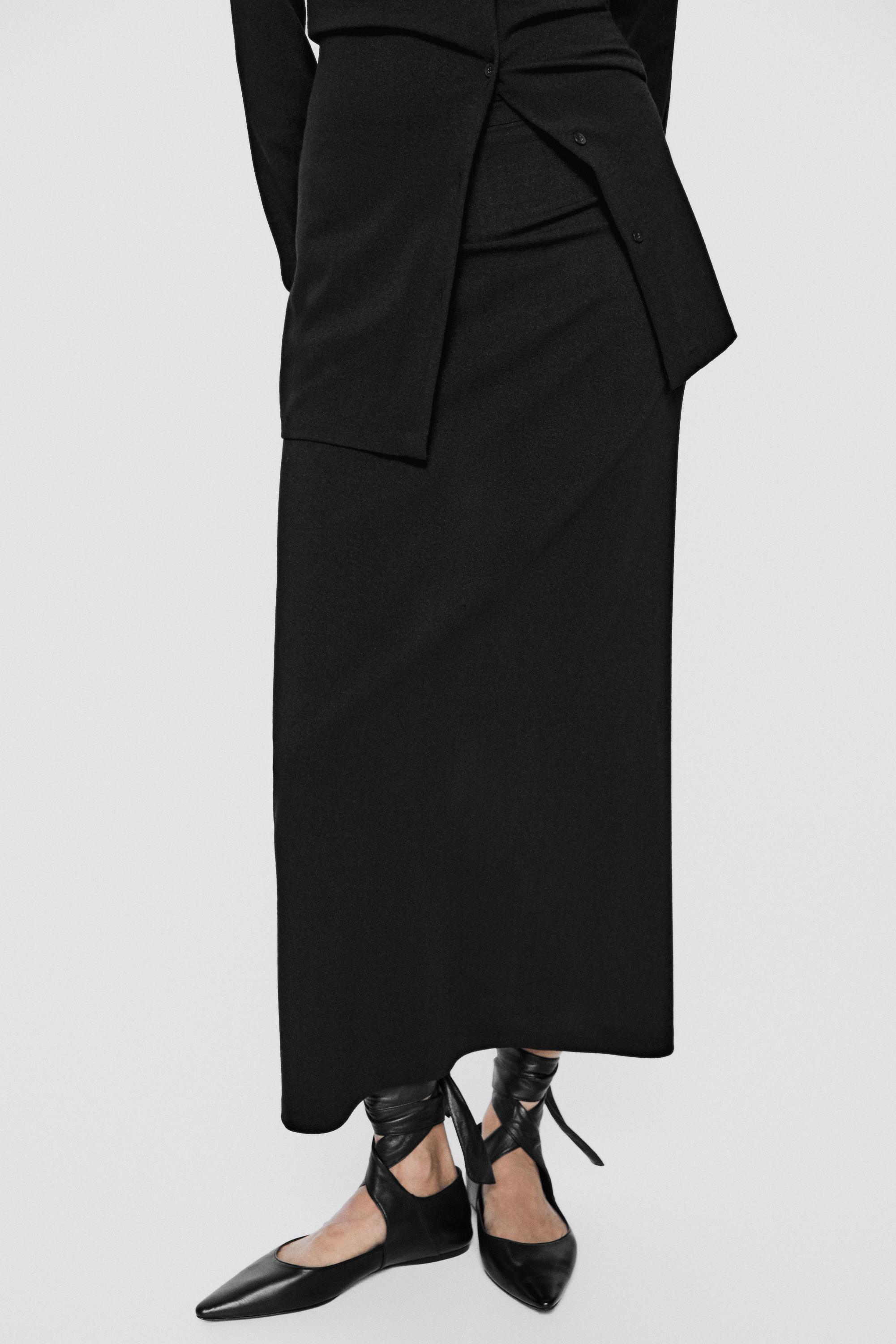 Stretch wool blend long skirt - LIMITED EDITION