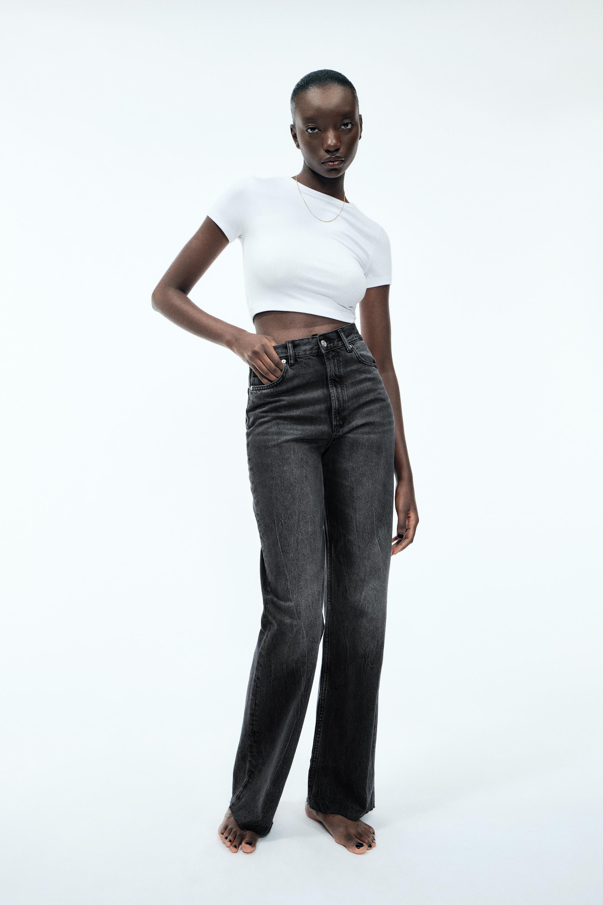 TRF WIDE LEG HIGH WAIST JEANS