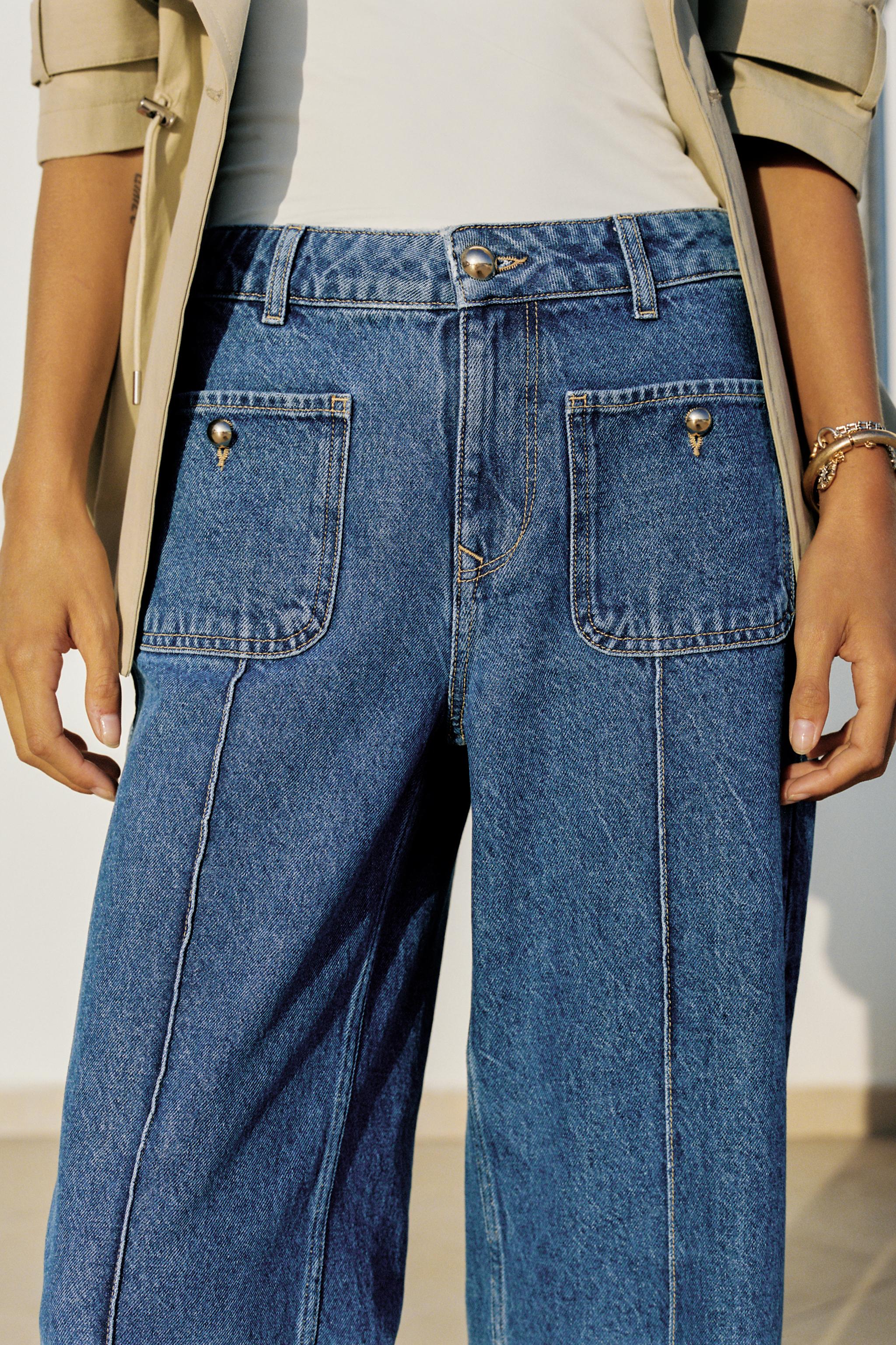 Женские джинсы Zara Z1975 High-Rise Culotte Jeans — фото 4