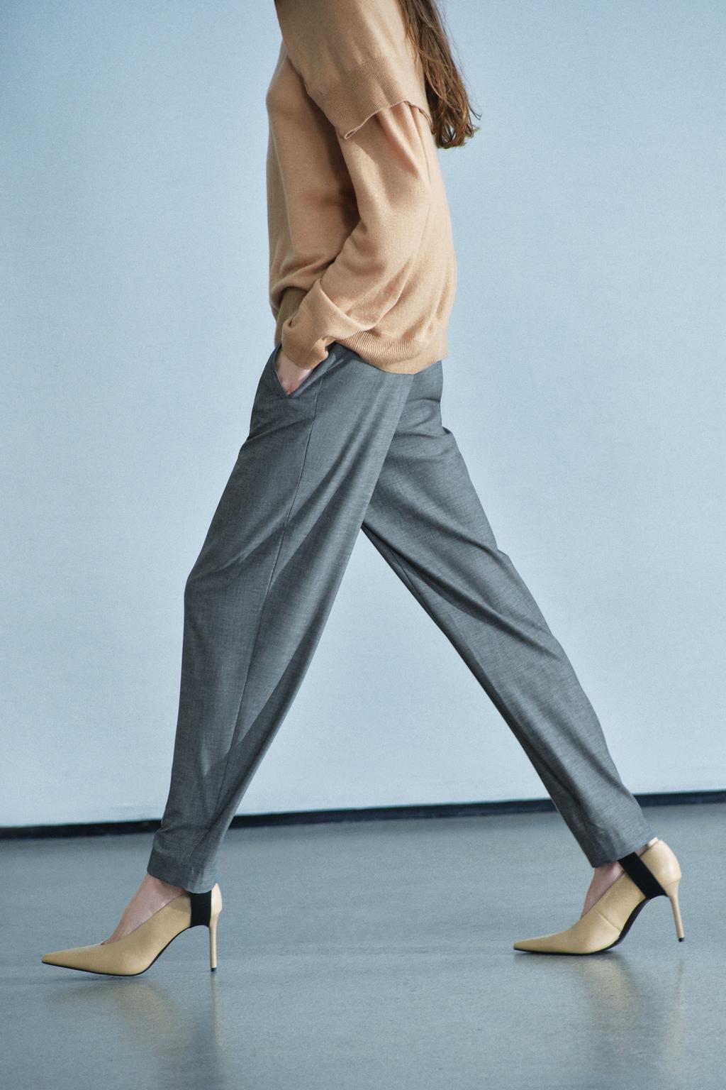 ZW COLLECTION WOOL BLEND STIRRUP TROUSERS