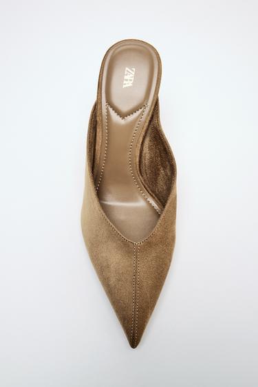HIGH-HEEL MULES - Sand Brown by Zara