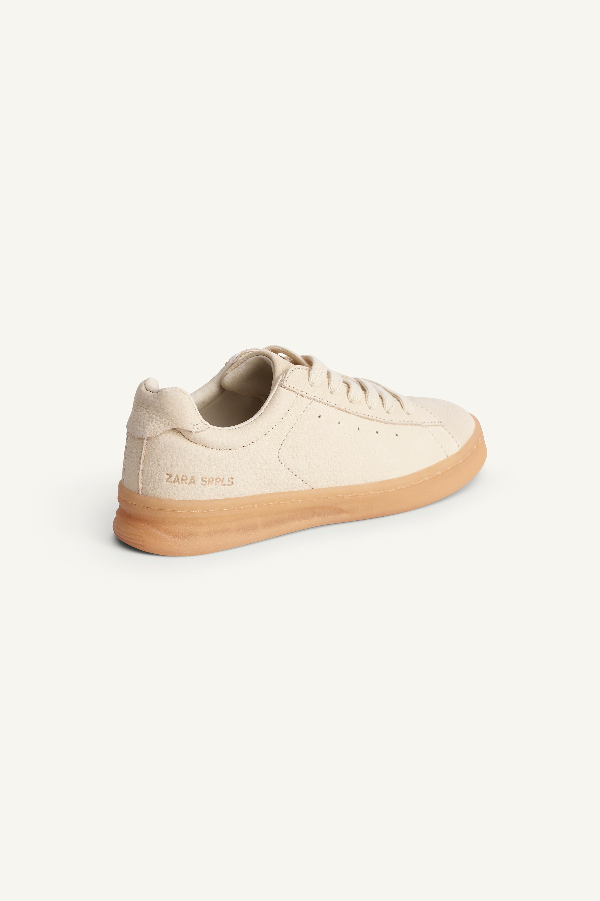 スニーカー ZARA SRPLS LTHR SNKRS 14 2291/520 LTHR SNKRS 14 - ベージュ | ZARA Japan / 日本