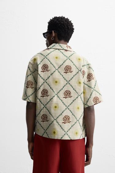 CHEMISE JACQUARD LOSANGES - Multicolore de Zara - Image 3