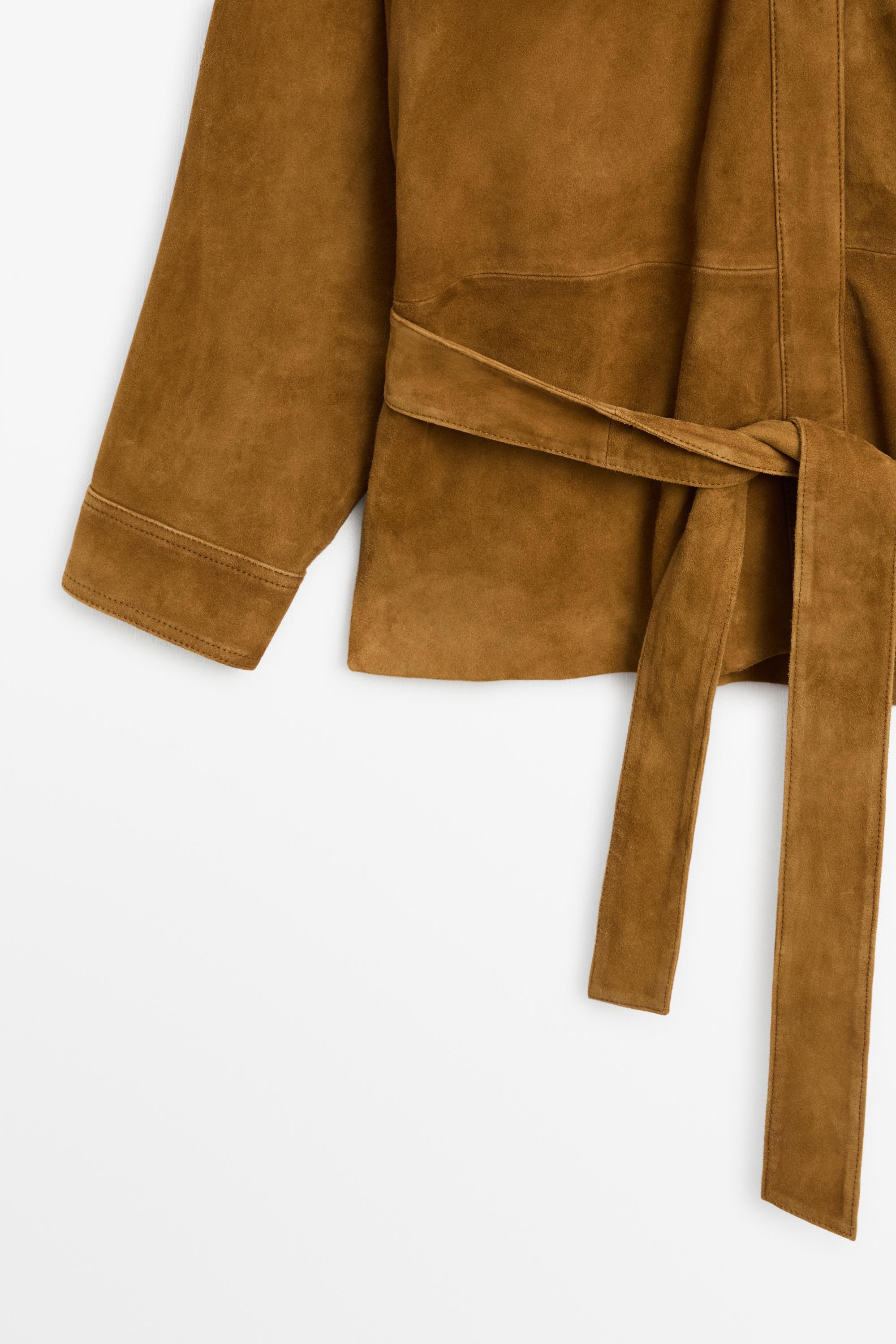 Suede leather jacket