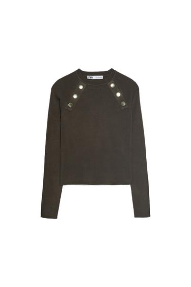 RIBBED SWEATER WITH BUTTONS