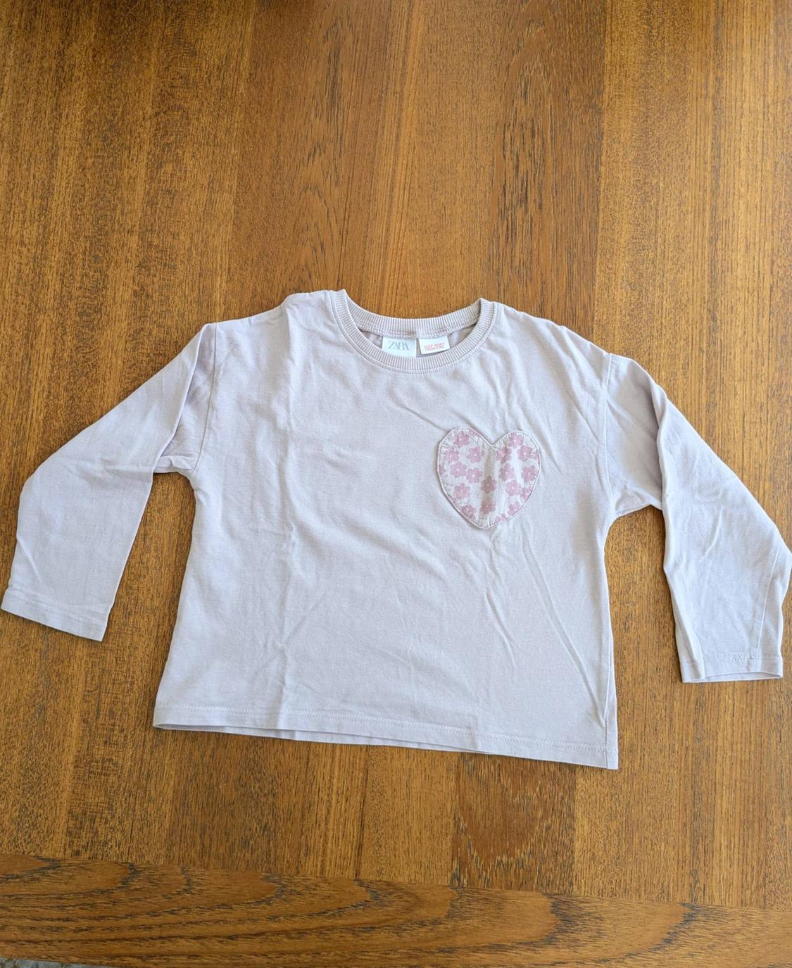 MAUVE LONG SLEEVE COTTON TSHIRT - Image 3
