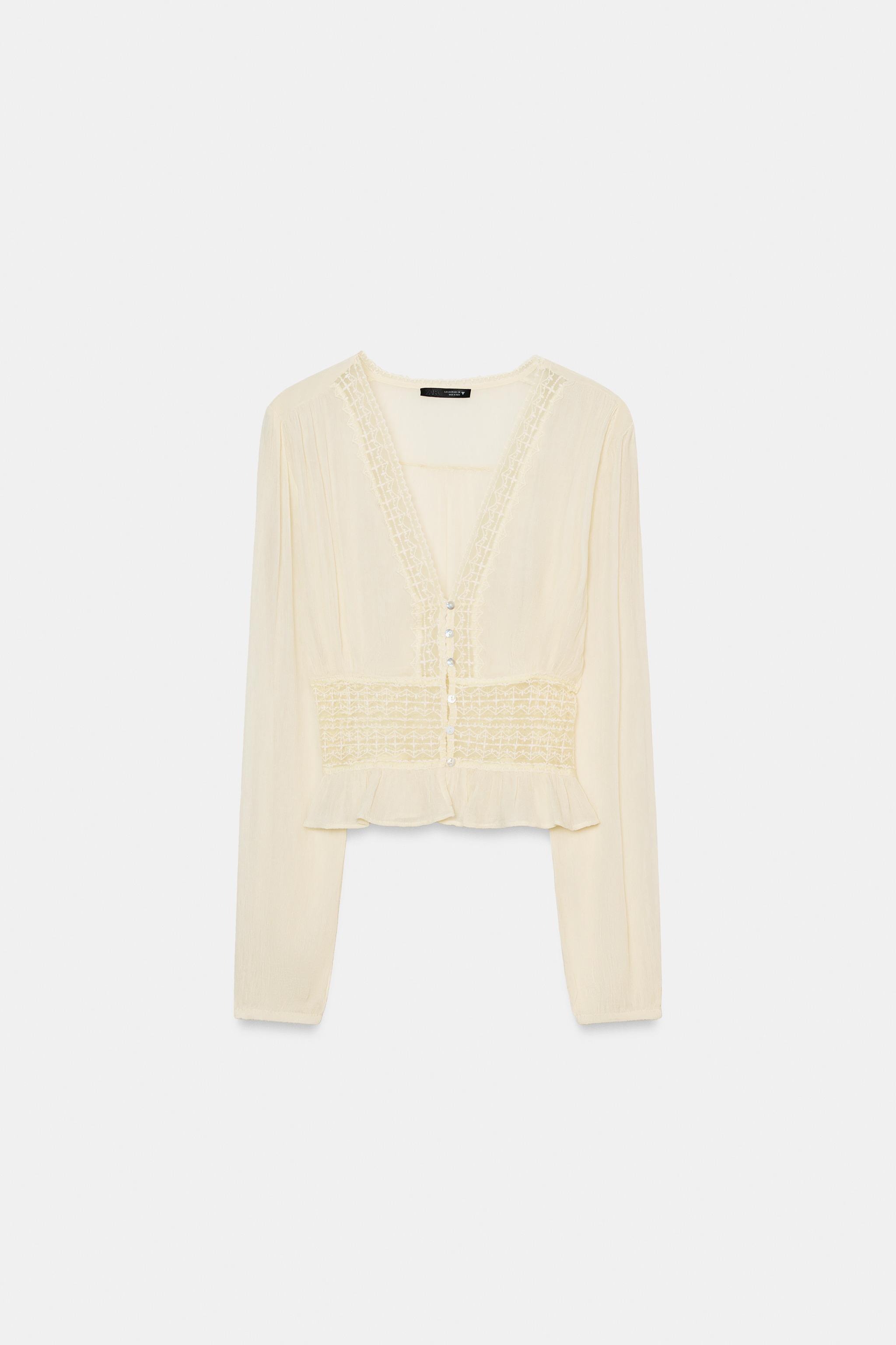 CHEMISE GAZE AVEC DENTELLE