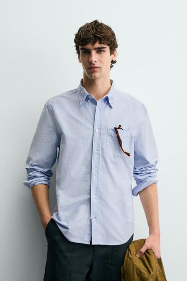 CAMISA ESTRUCTURA OXFORD -  de Zara