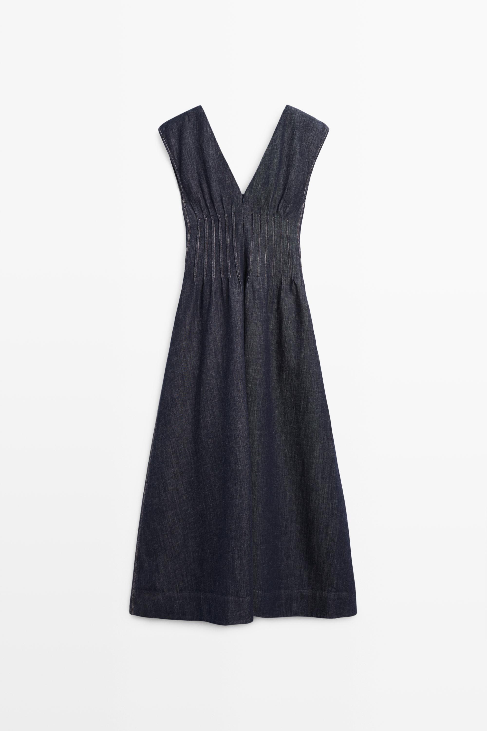Denim midi dress