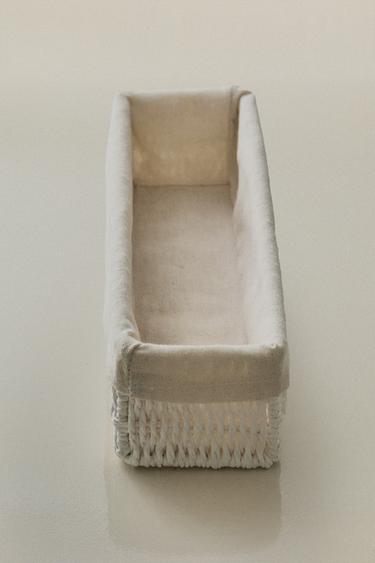 LONG BASKET WITH COTTON LINING - White by Zara