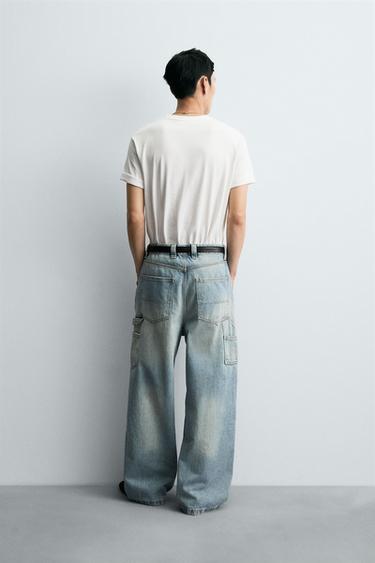 WIDE BAGGY FIT JEANS - Light blue by Zara - Image 2