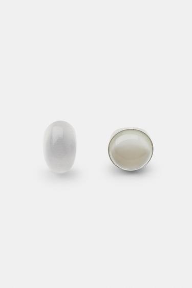 Zara 2-PACK OF MAXI RESIN RINGS - White