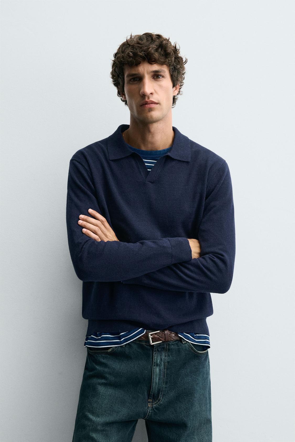 TEXTURED KNIT POLO SHIRT