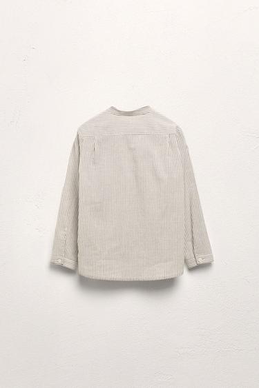 2-5 ANS / CHEMISE À RAYURES COL MAO ÉDITION LIMITÉE - marron/blanc de Zara - Image 1