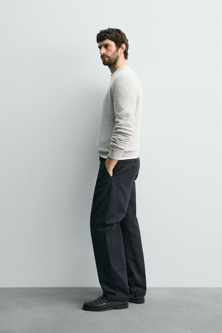 REGULAR FIT TEXTURED SWEATER