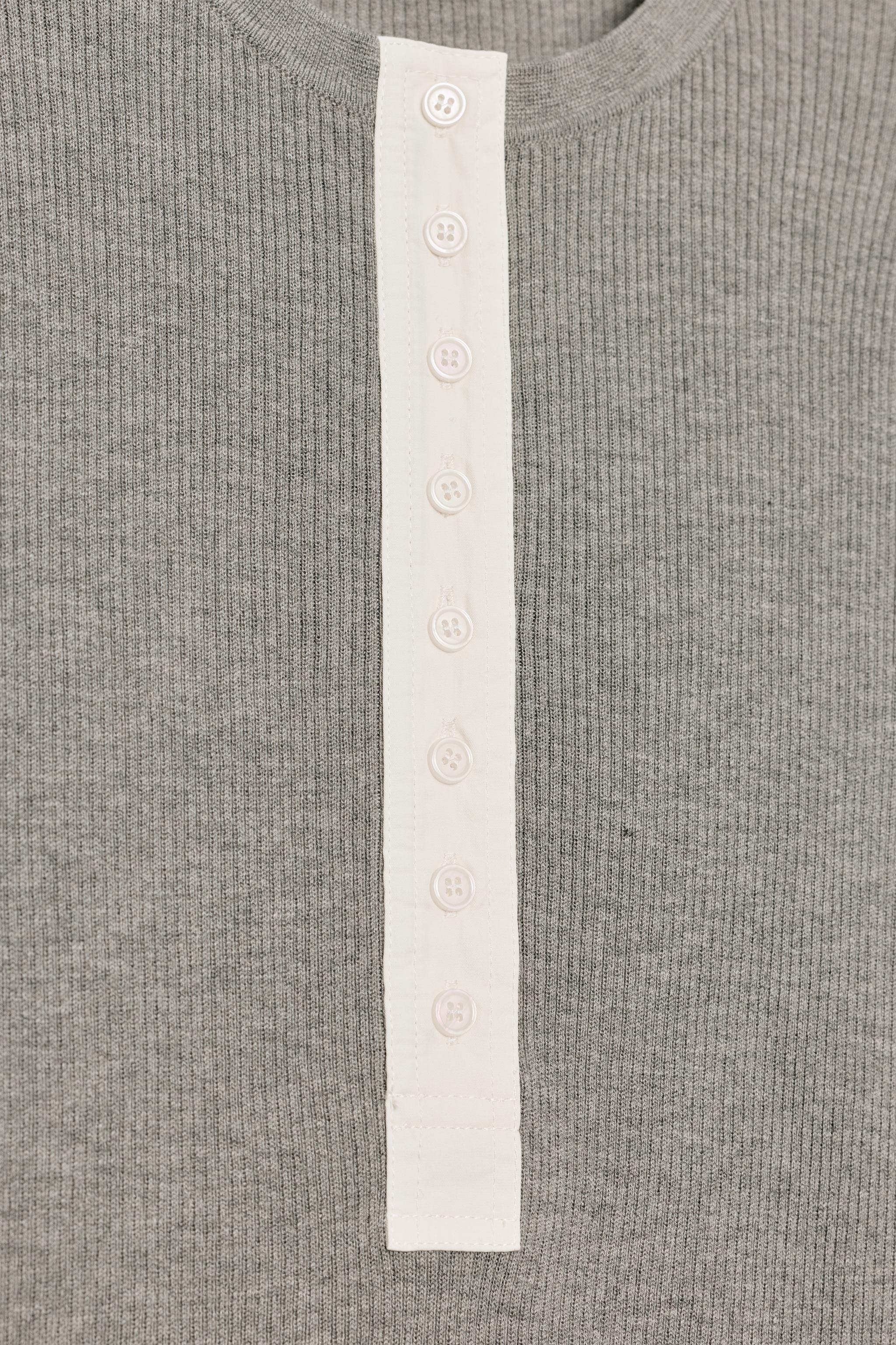 WOOL-BLEND BUTTON JUMPER