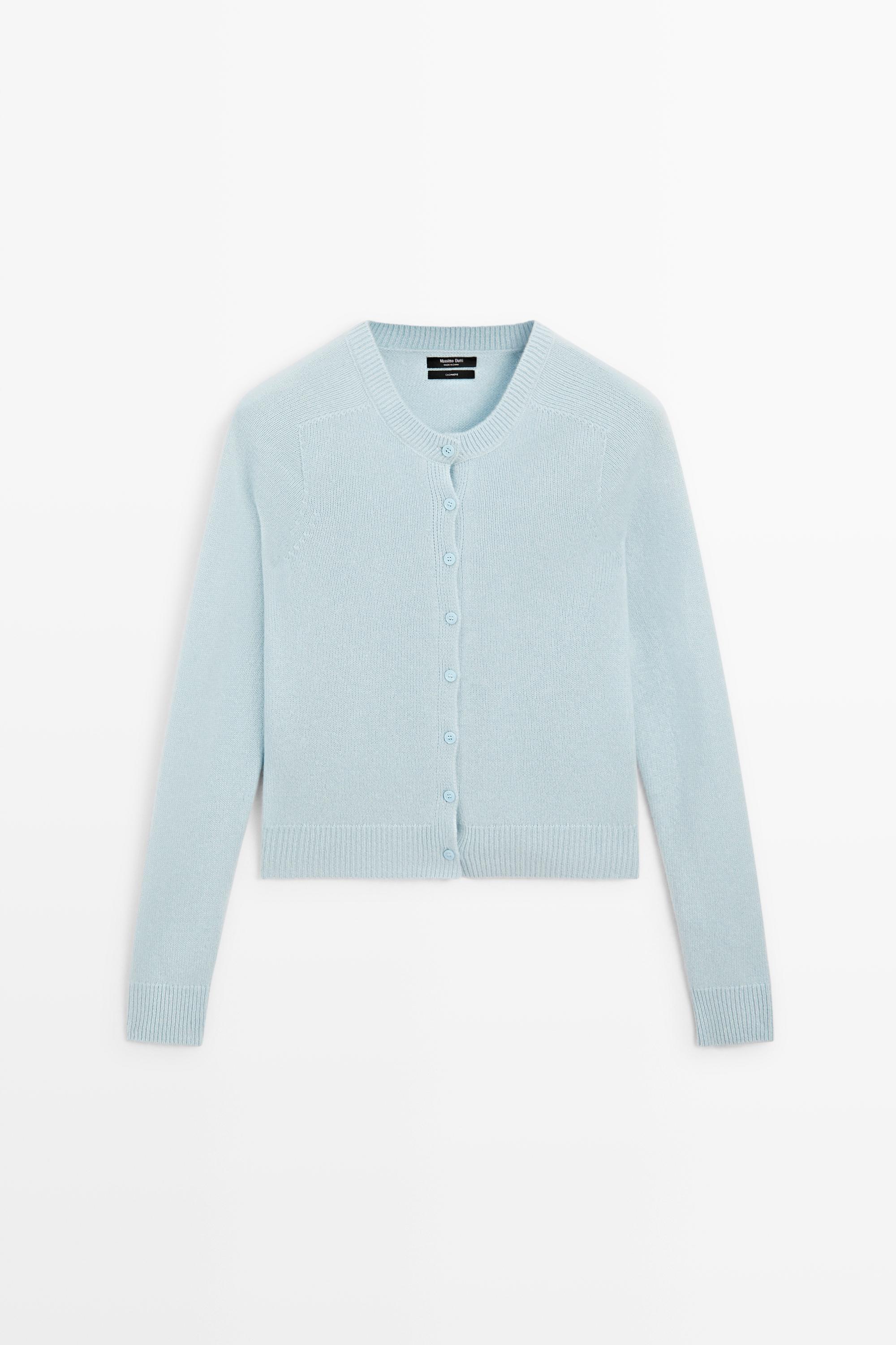 BLUELEA ブルレア summer knit cardigan ホワイト 100% cashmere cropped knit cardigan - Sky blue | ZARA Canada