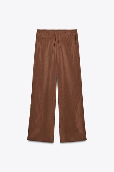 FLOWING TROUSERS - Chocolate brown by Zara - Image 7