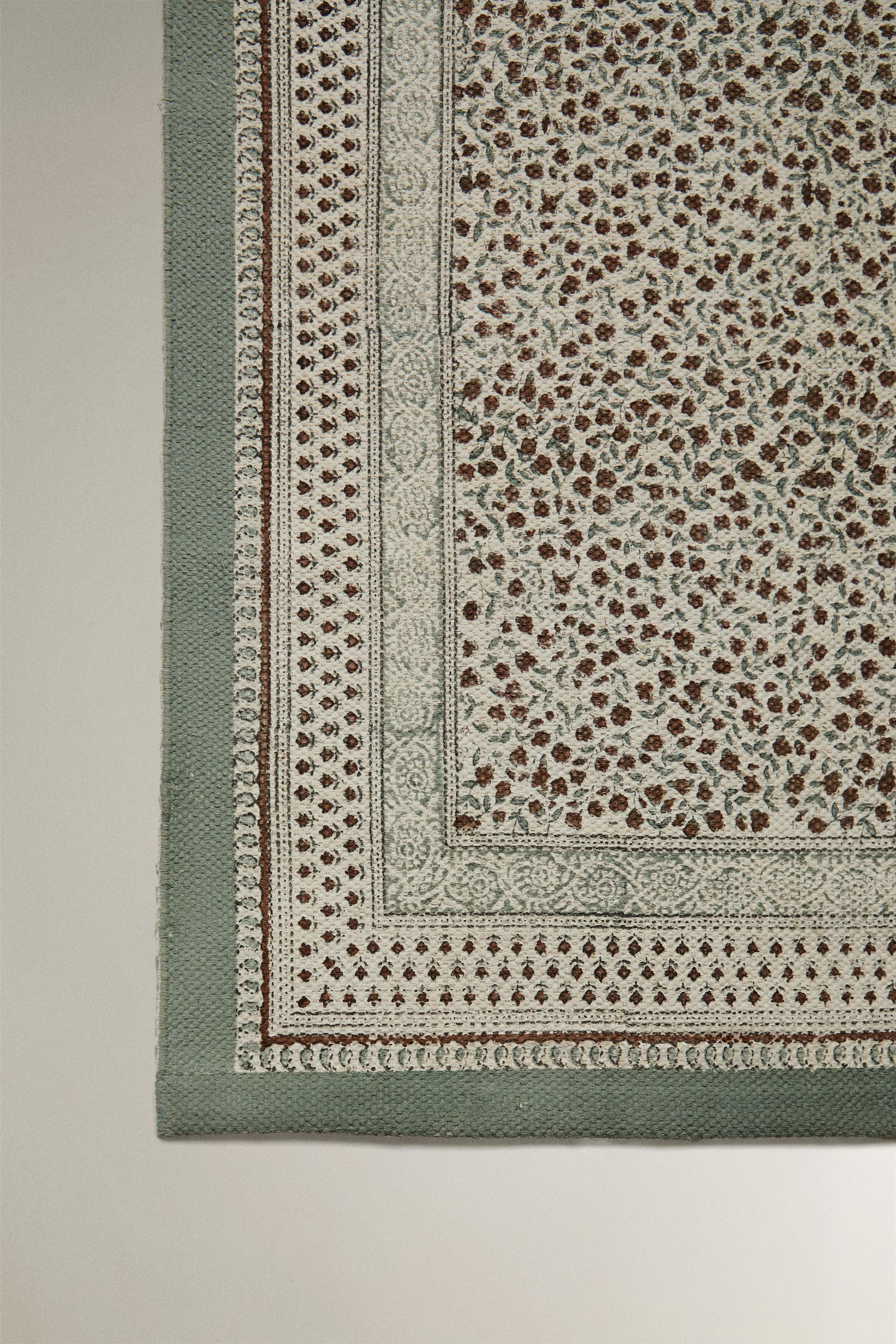 TAPIS COTON IMPRIMÉ BLOCK PRINT