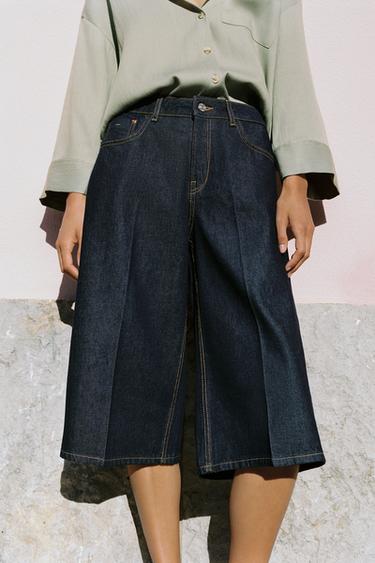 Z1975 LONG DENIM BERMUDA SHORTS - Blue by Zara
