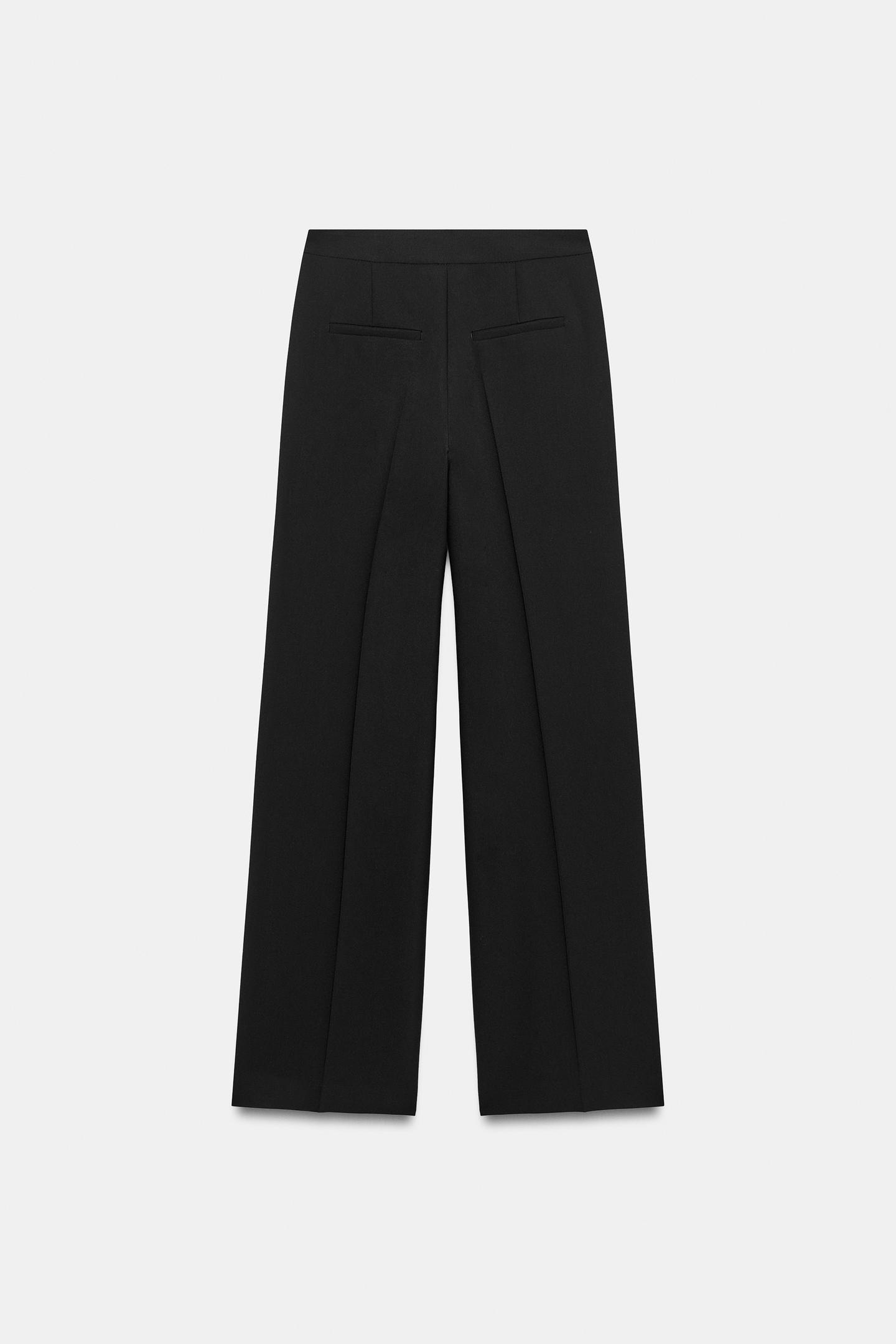 Женские брюки Zara Satin Side Stripe, цвет: Чёрный — фото 8