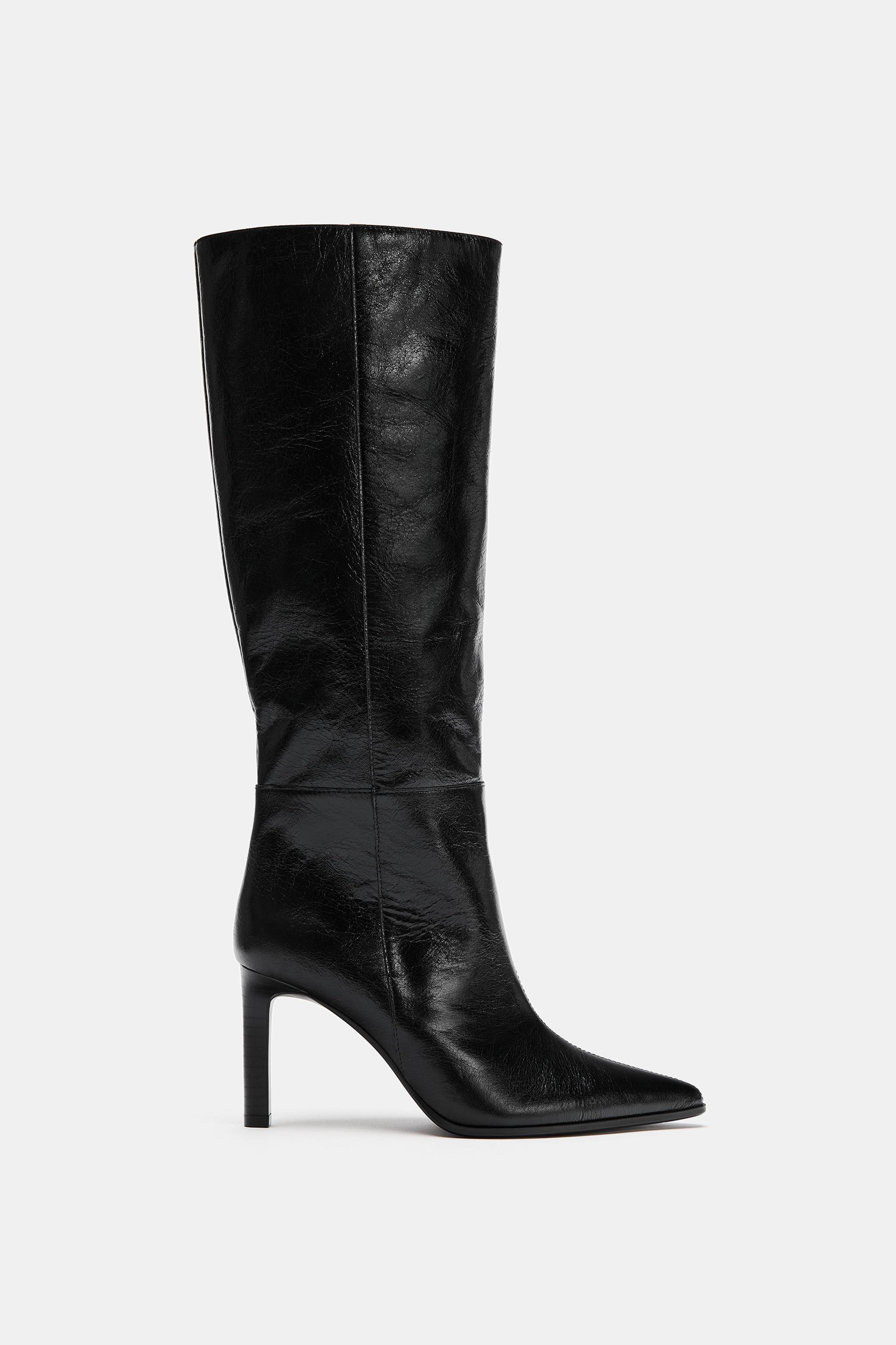 LEATHER HEELED BOOTS