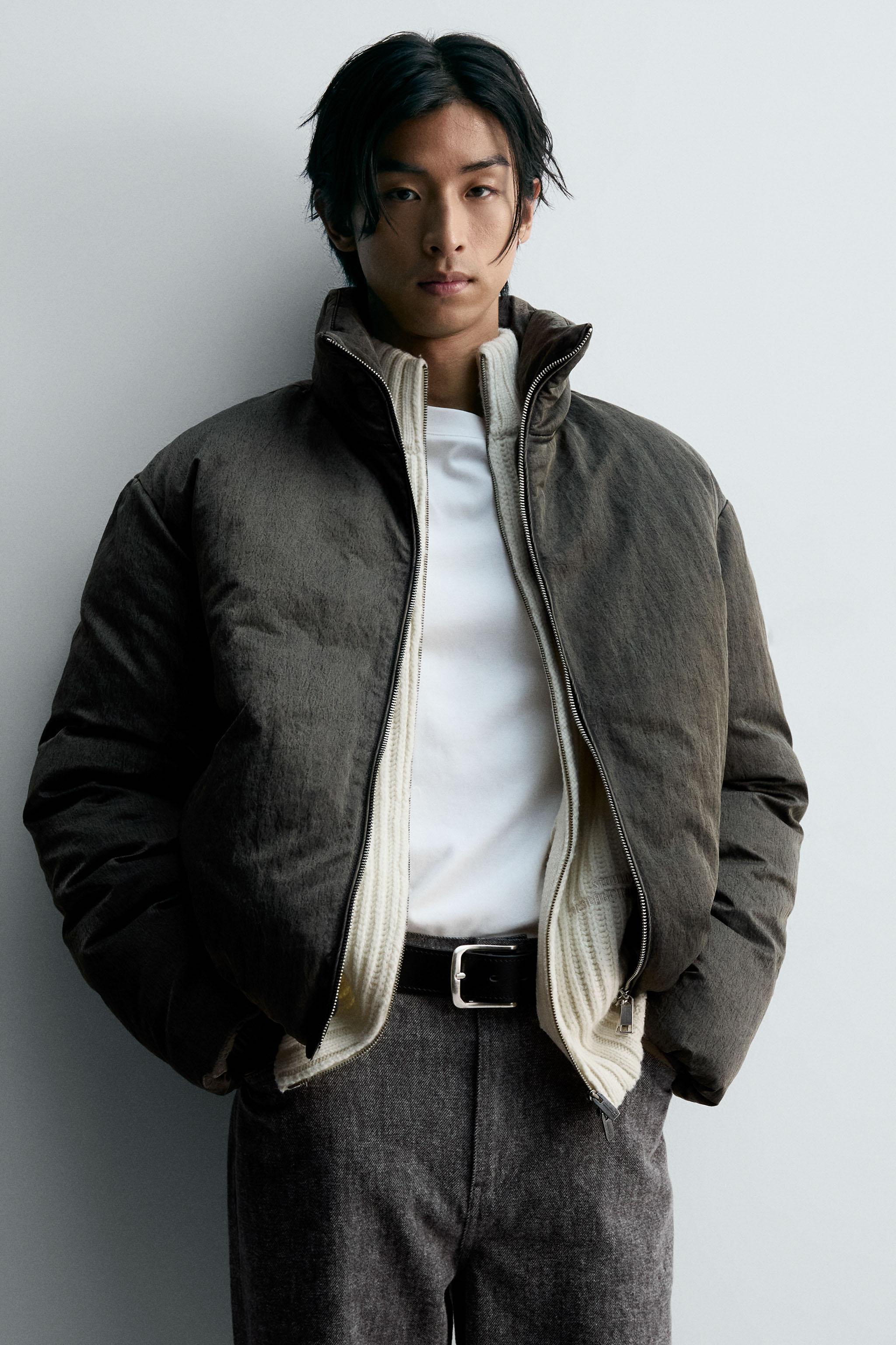ZARA ドットパフジャケットXS ドット柄パフジャケット - 青色/白色 | ZARA Japan / 日本